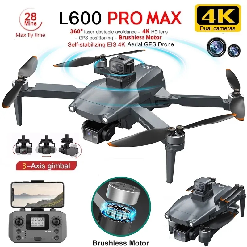 Drone Camera 4K - L600 PRO MAX GPS Дрон Профессиональный