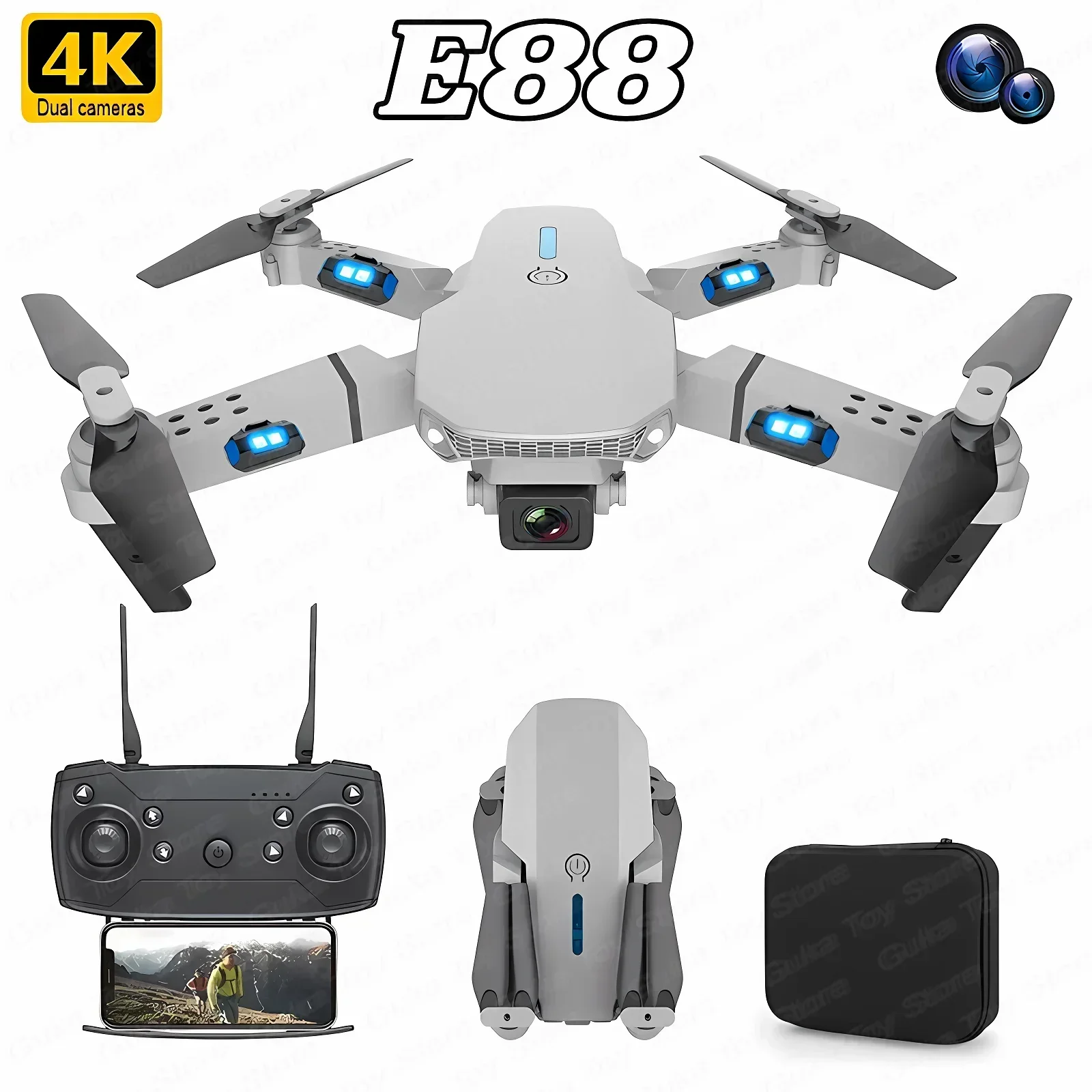 E88 Pro WIFI FPV Дрон Широкоуг – обзор и цена Drone Camera 4K